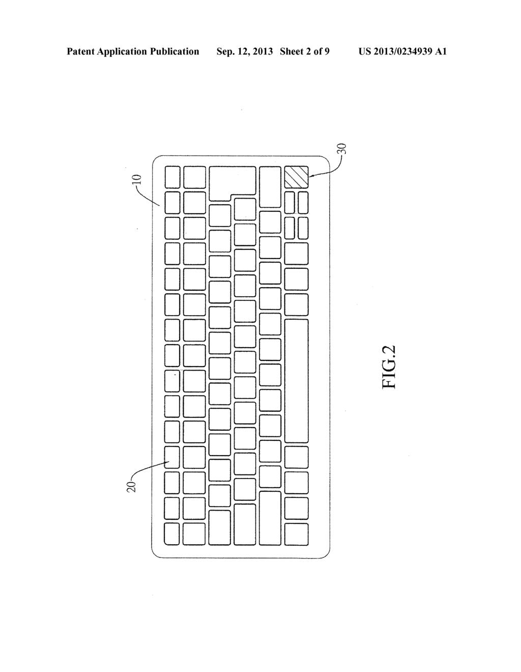 Keyboard Having a Key-In Area Integrated with a Touch Sensor Device and a     Method Thereof - diagram, schematic, and image 03