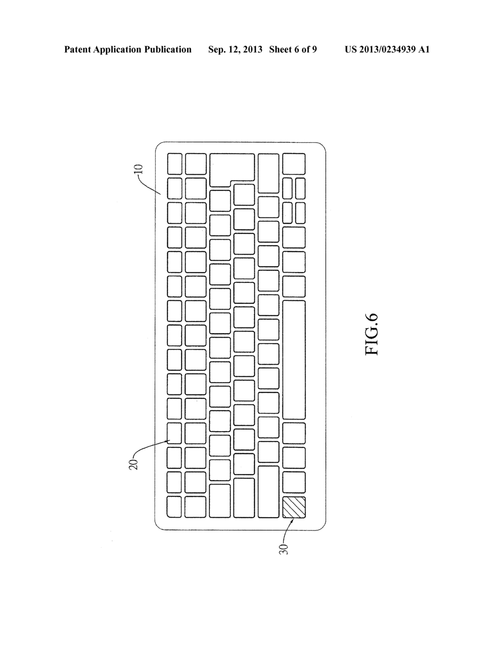 Keyboard Having a Key-In Area Integrated with a Touch Sensor Device and a     Method Thereof - diagram, schematic, and image 07