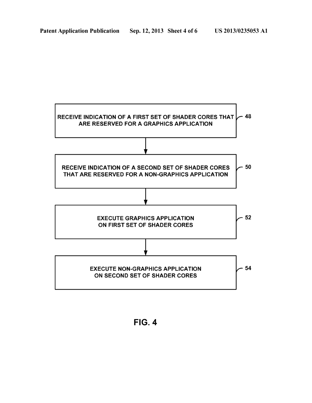 EXECUTION OF GRAPHICS AND NON-GRAPHICS APPLICATIONS ON A GRAPHICS     PROCESSING UNIT - diagram, schematic, and image 05