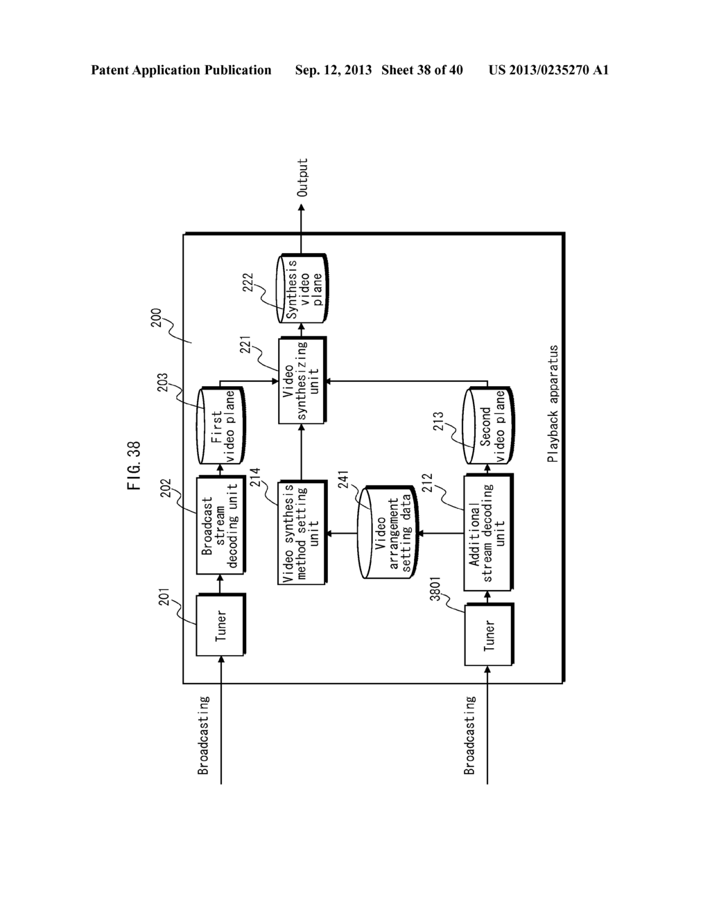 PLAYBACK APPARATUS, PLAYBACK METHOD, INTEGRATED CIRCUIT, BROADCAST SYSTEM,     AND BROADCAST METHOD - diagram, schematic, and image 39