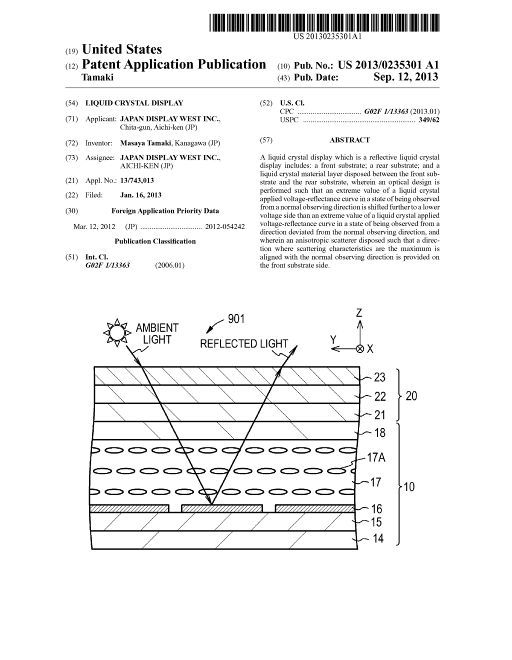 LIQUID CRYSTAL DISPLAY - diagram, schematic, and image 01