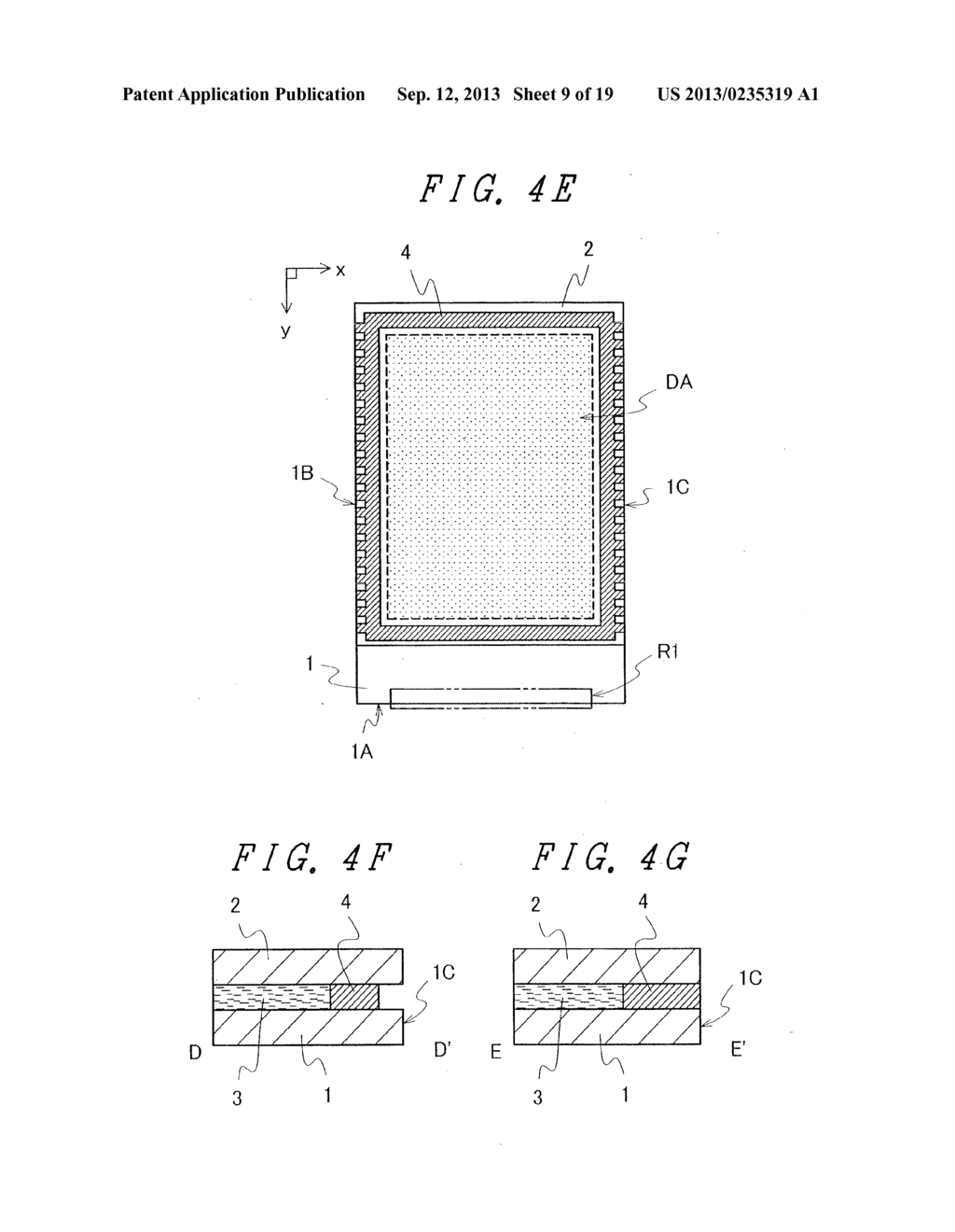 Display Device with Sufficient Adhesive Strength for Sealing Material - diagram, schematic, and image 10