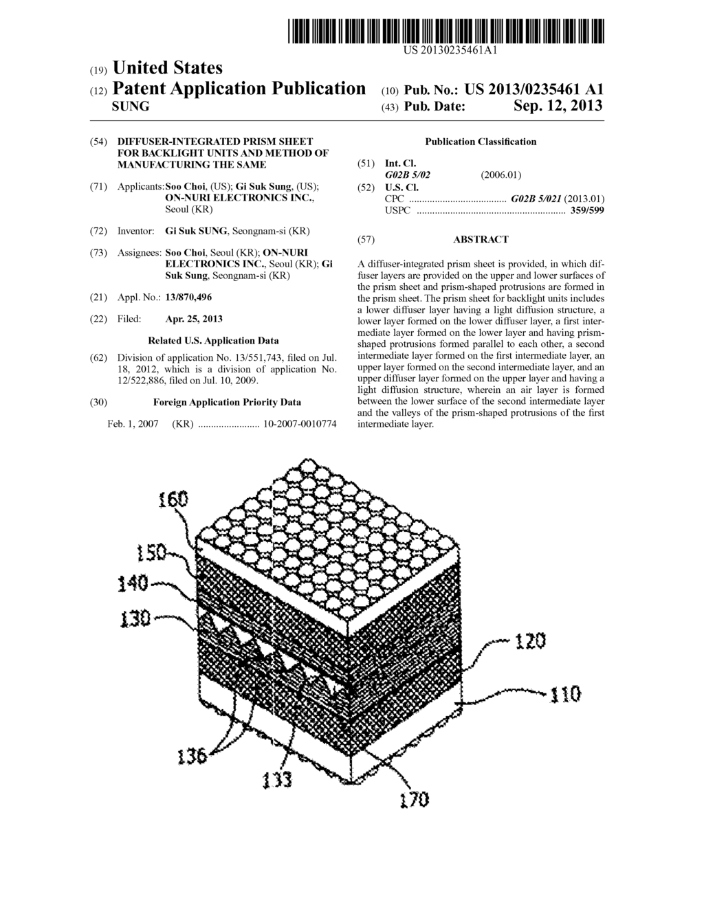 DIFFUSER-INTEGRATED PRISM SHEET FOR BACKLIGHT UNITS AND METHOD OF     MANUFACTURING THE SAME - diagram, schematic, and image 01