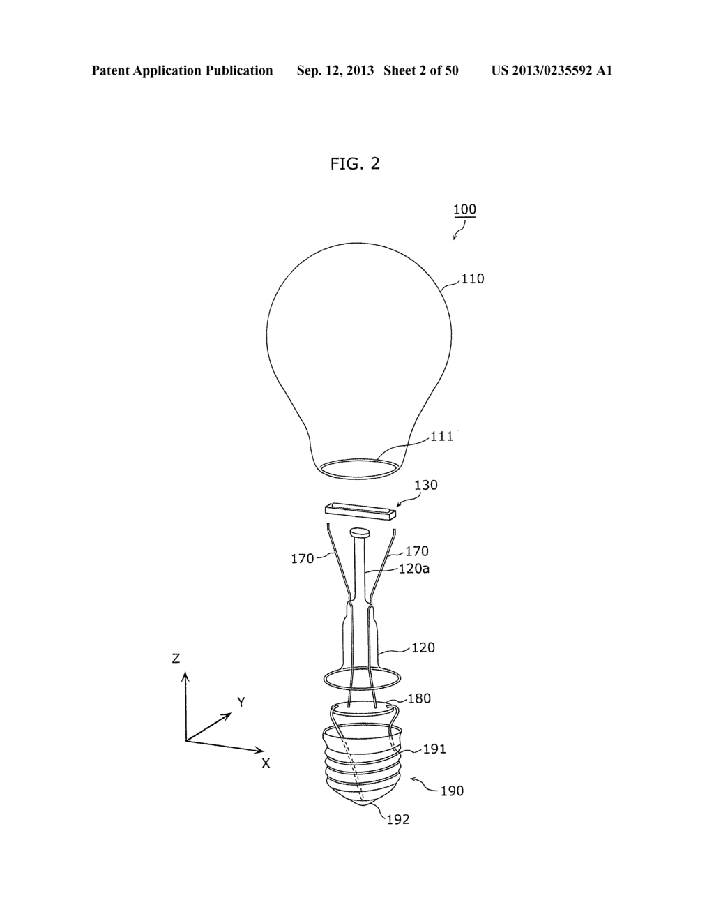 LIGHT BULB SHAPED LAMP AND LIGHTING APPARATUS - diagram, schematic, and image 03