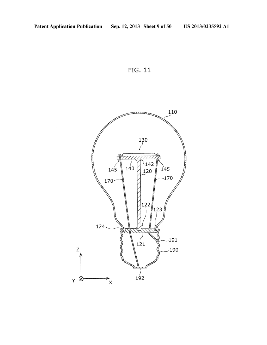 LIGHT BULB SHAPED LAMP AND LIGHTING APPARATUS - diagram, schematic, and image 10