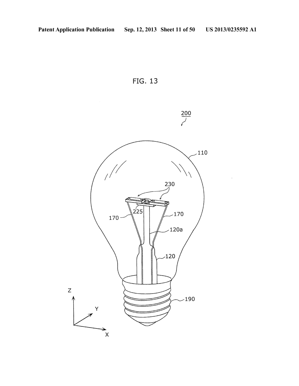 LIGHT BULB SHAPED LAMP AND LIGHTING APPARATUS - diagram, schematic, and image 12