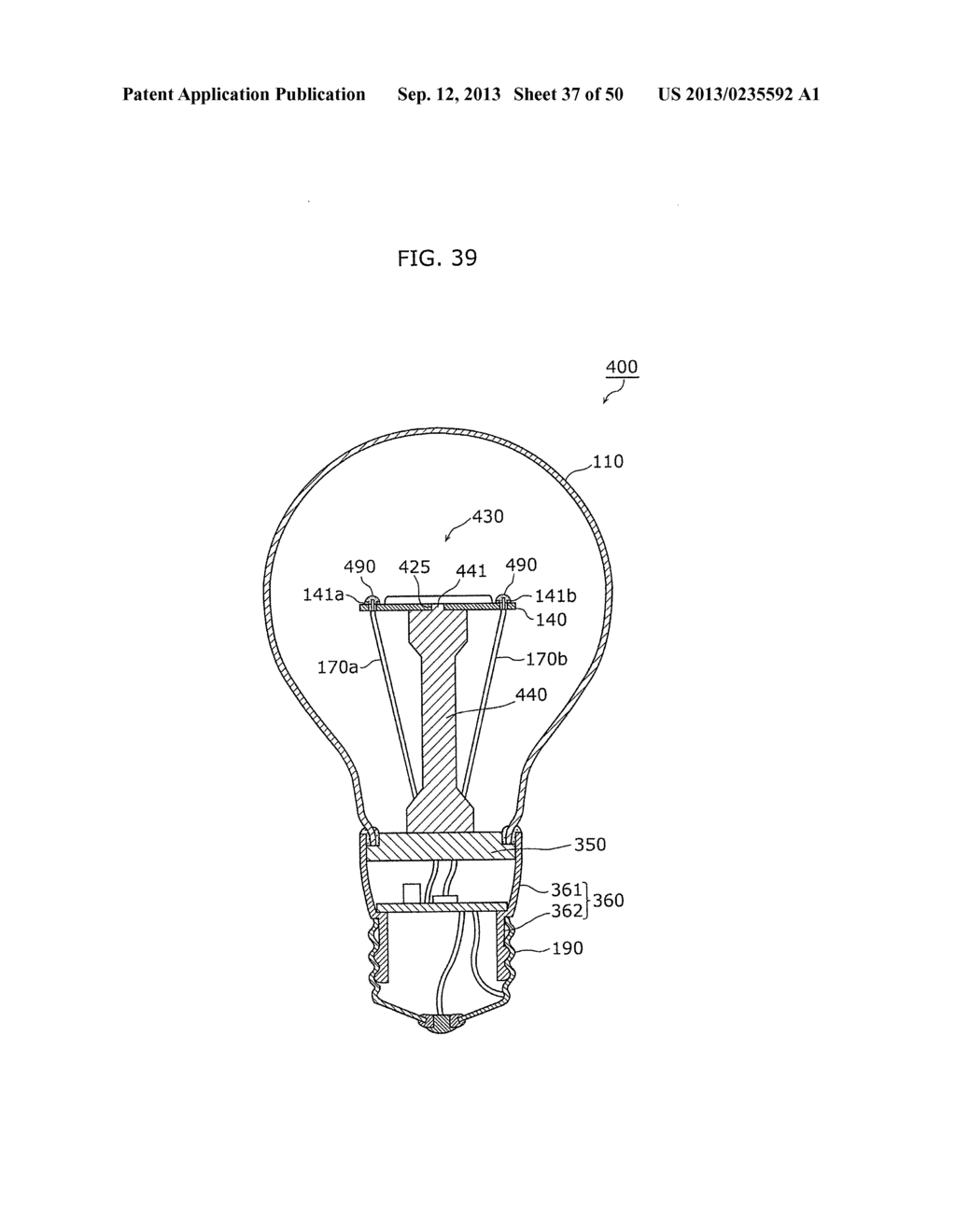 LIGHT BULB SHAPED LAMP AND LIGHTING APPARATUS - diagram, schematic, and image 38