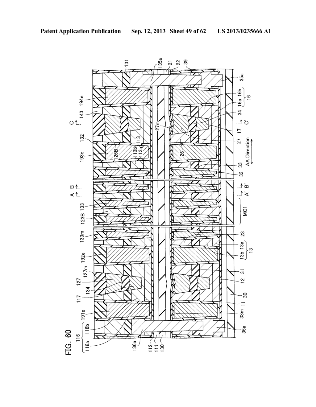 NONVOLATILE SEMICONDUCTOR MEMORY DEVICE AND METHOD FOR MANUFACURING THE     SAME - diagram, schematic, and image 50