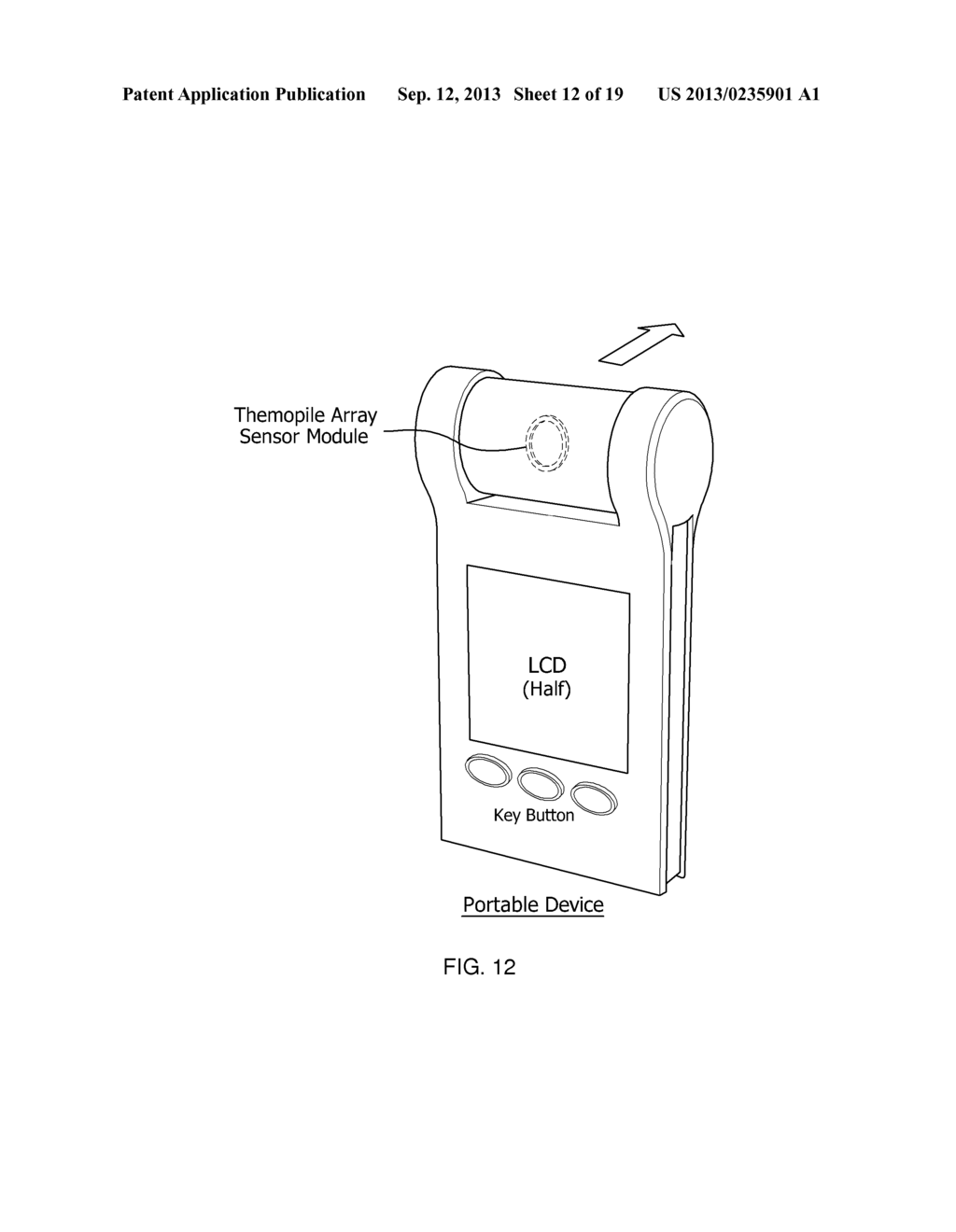 PORTABLE DEVICE FOR MEASURING TEMPERATURE USING INFRARED ARRAY SENSOR - diagram, schematic, and image 13