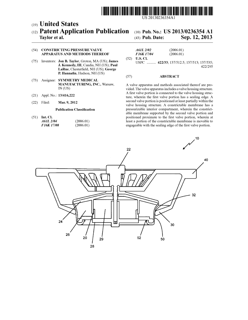 Constricting Pressure Valve Apparatus and Methods Thereof - diagram, schematic, and image 01