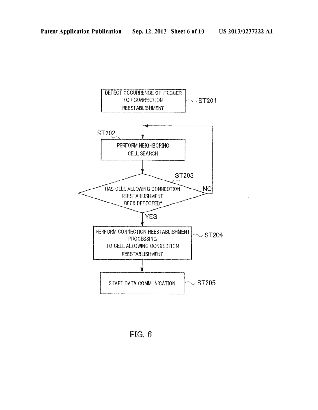 COMMUNICATION TERMINAL DEVICE AND METHOD OF RECONNECTING WITH CELL - diagram, schematic, and image 07