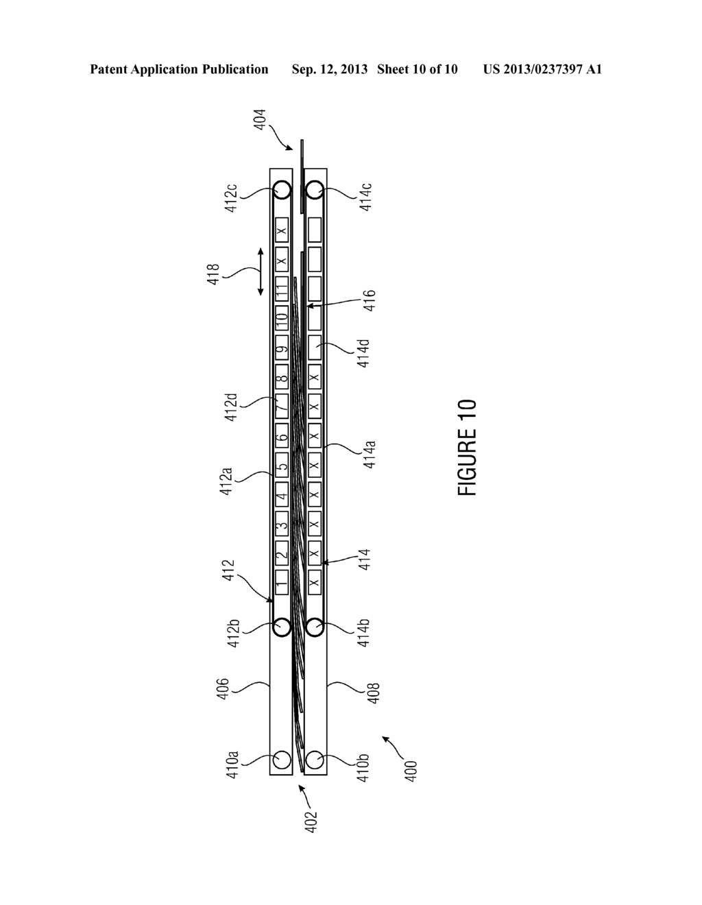 DEVICE AND METHOD FOR BUFFERING A PLURALITY OF GOODS OR GROUPS OF GOODS     AND PAPER HANDLING SYSTEM COMPRISING SAME - diagram, schematic, and image 11