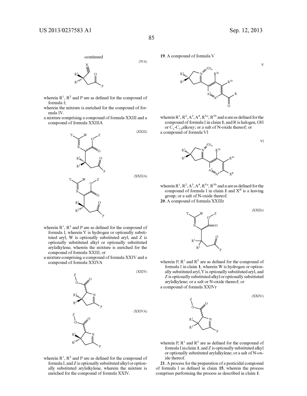 PROCESS FOR THE PREPARATION OF DIHYDROPYRROLE DERIVATIVES - diagram, schematic, and image 86