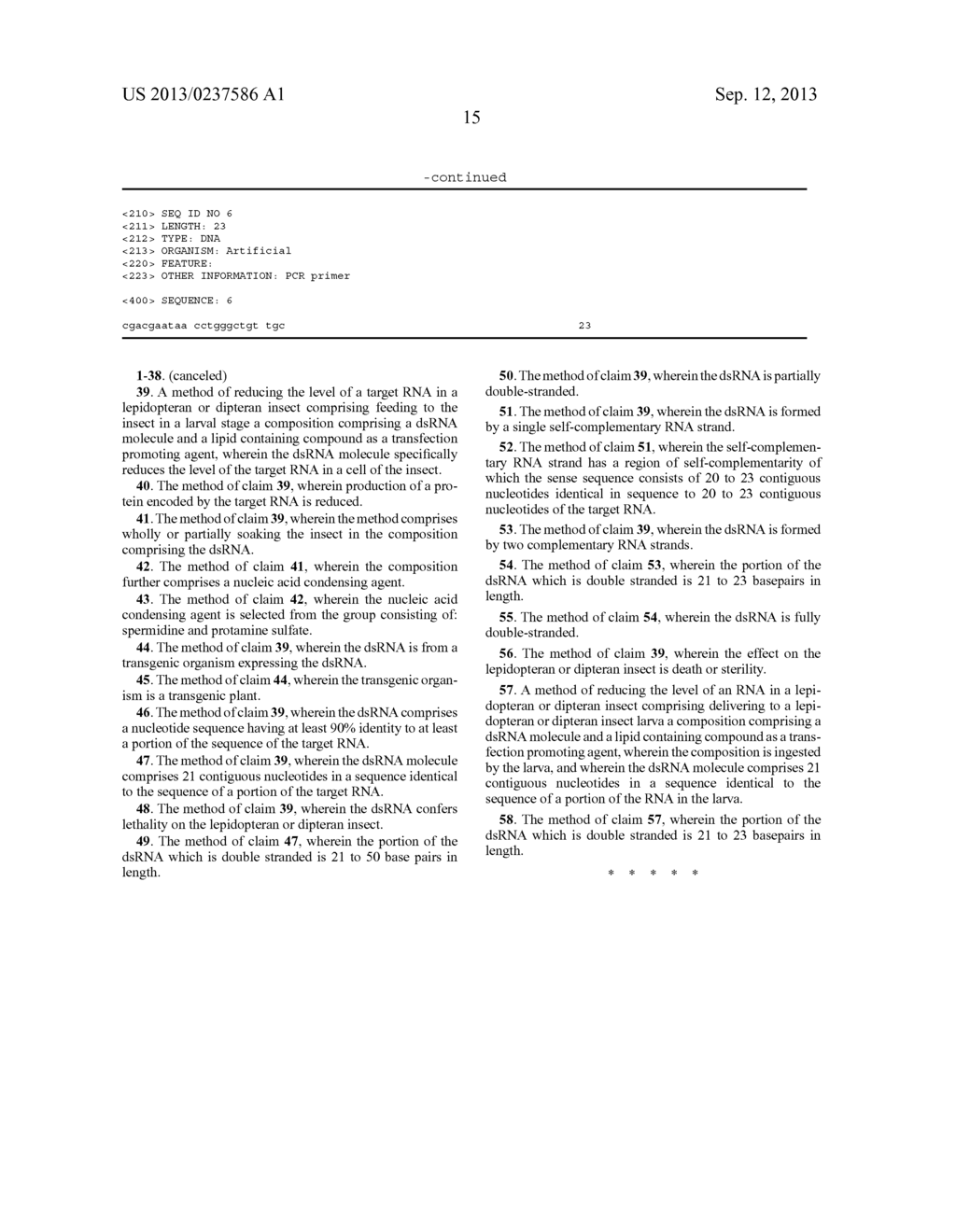 DELIVERY OF dsRNA TO ARTHROPODS - diagram, schematic, and image 22