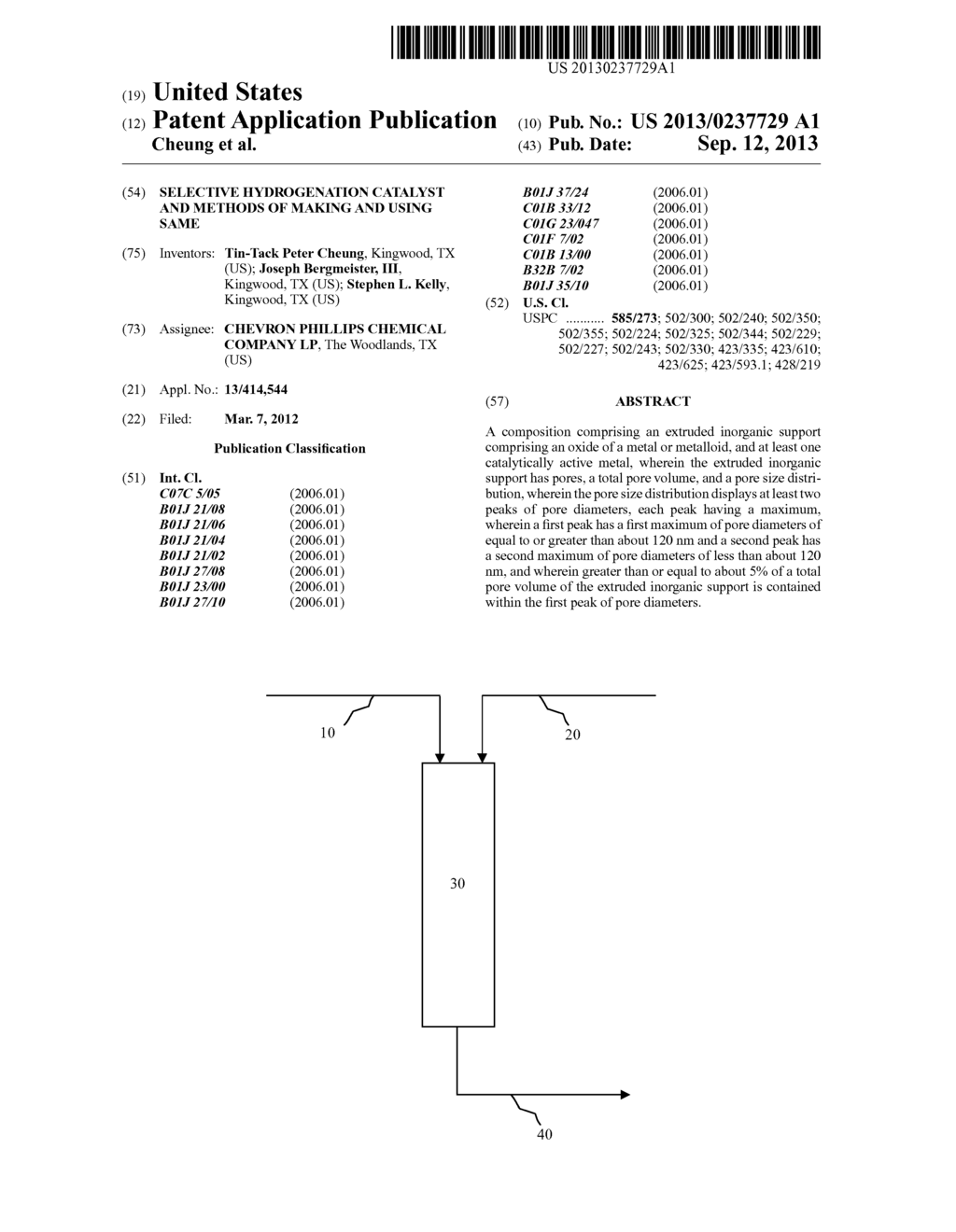 Selective Hydrogenation Catalyst and Methods of Making and Using Same - diagram, schematic, and image 01