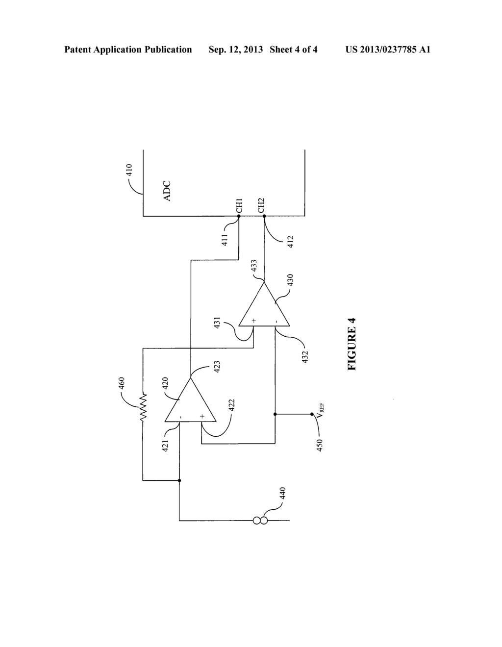 Method and Apparatus for Providing Dynamic Multi-Stage Signal     Amplification in a Medical Device - diagram, schematic, and image 05