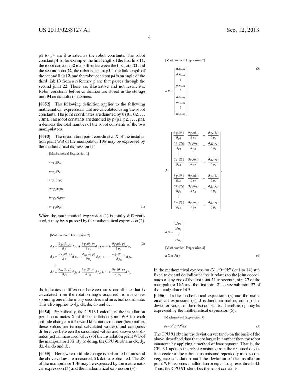 CALIBRATION METHOD AND CALIBRATION SYSTEM FOR ROBOT - diagram, schematic, and image 08