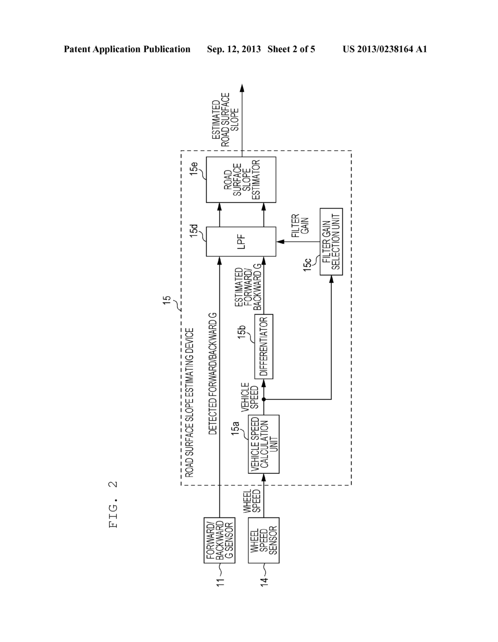 ROAD SURFACE SLOPE ESTIMATING DEVICE - diagram, schematic, and image 03