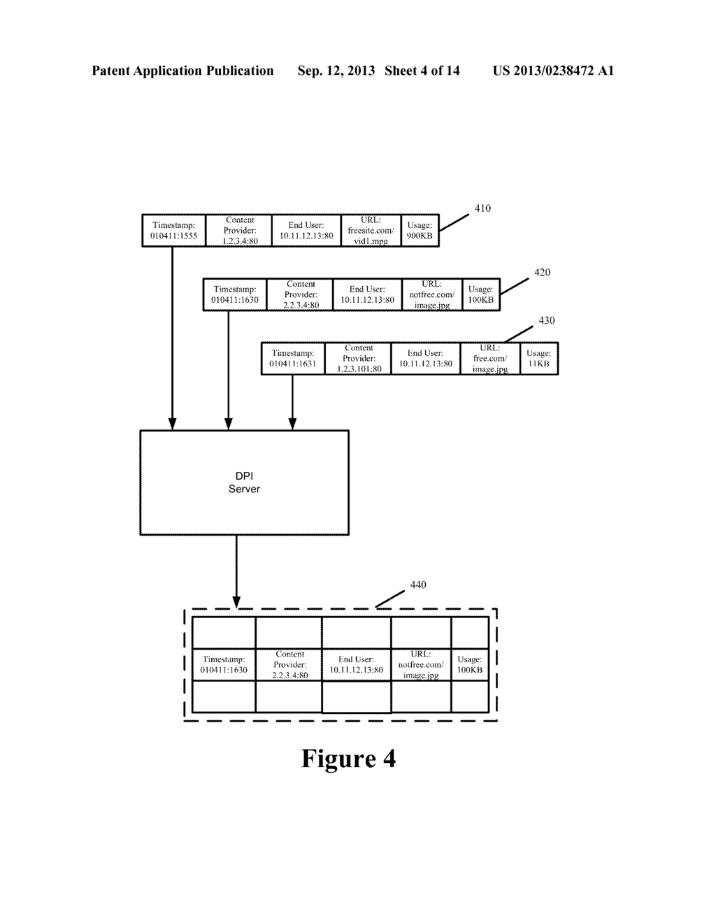 Systems and Methods for Billing Content Providers for Designated Content     Delivered Over a Data Network - diagram, schematic, and image 05