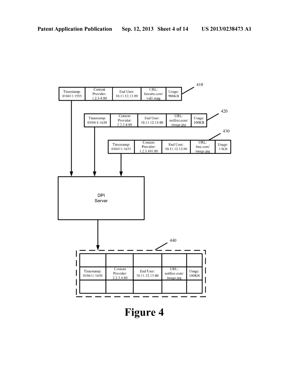 Systems and Methods for Billing Content Providers for Designated Content     Delivered Over a Data Network - diagram, schematic, and image 05