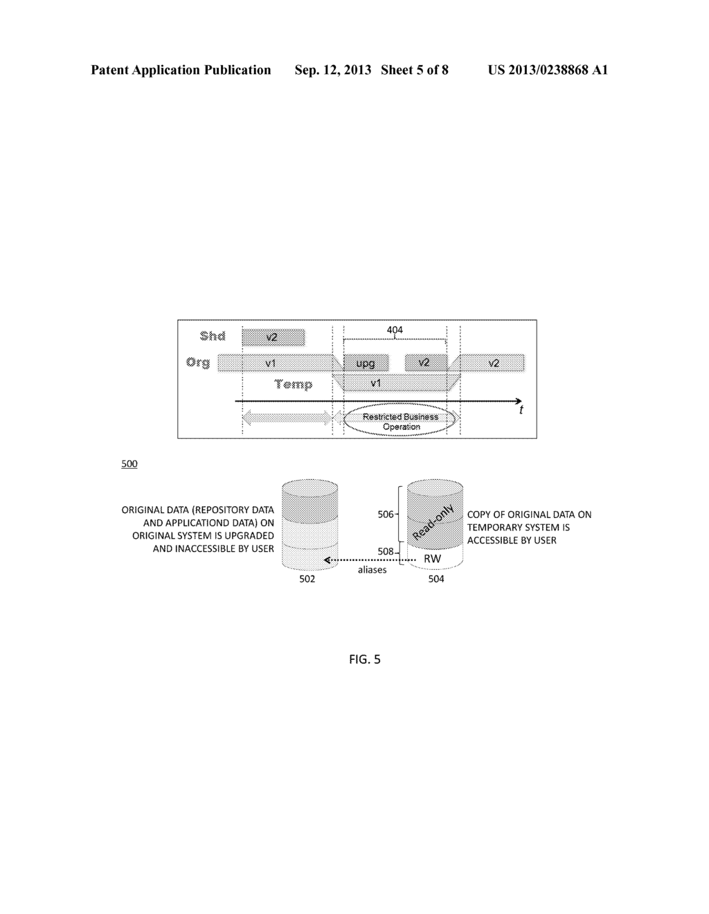 USING TEMPORARY SYSTEM TO PROVIDE CONTINUOUS ACCESS DURING APPLICATION     UPGRADE - diagram, schematic, and image 06