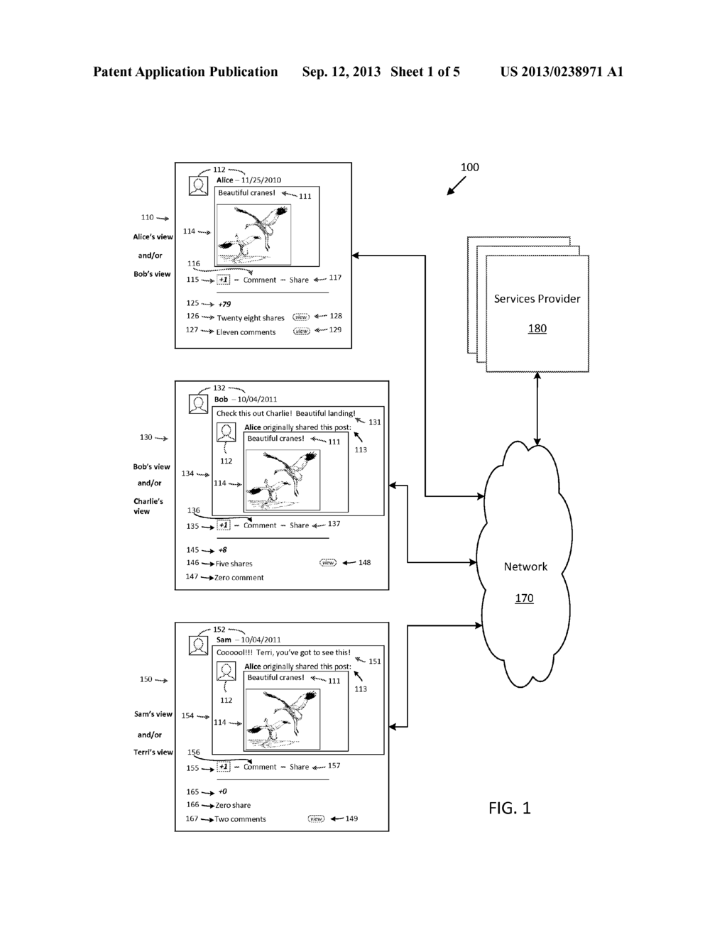 PROPAGATING USER FEEDBACK ON SHARED POSTS - diagram, schematic, and image 02