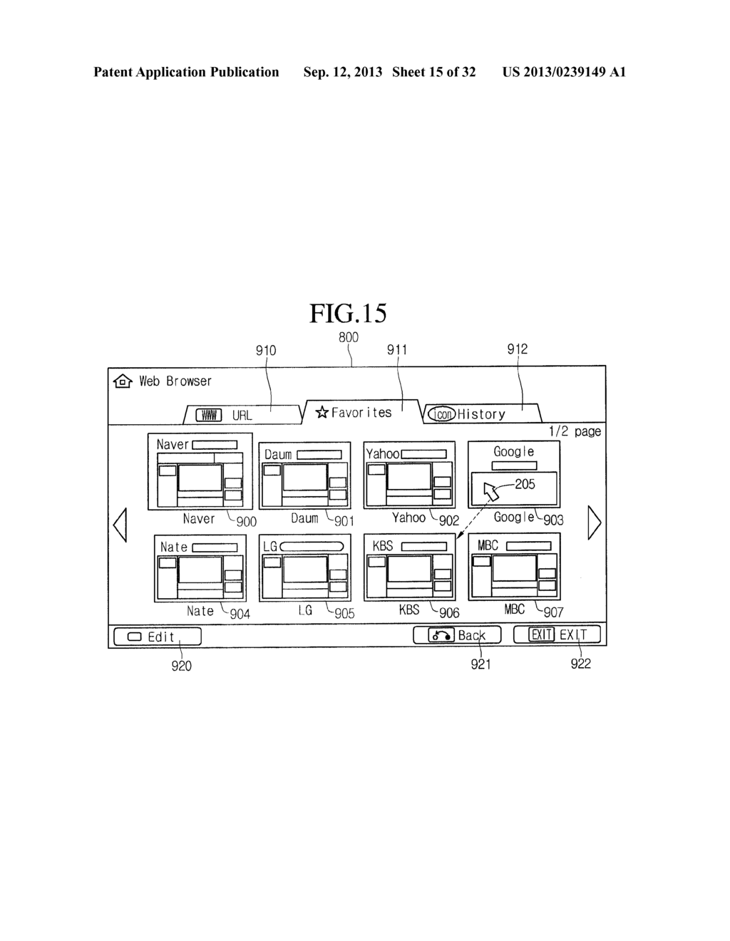 WEB-BROWSING METHOD, AND IMAGE DISPLAY DEVICE USING SAME - diagram, schematic, and image 16