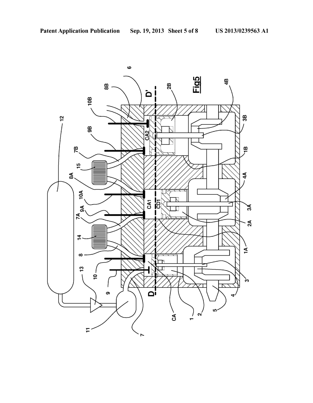 MONO-ENERGY AND/OR DUAL-ENERGY ENGINE WITH COMPRESSED AIR AND/OR     ADDITIONAL ENERGY, COMPRISING AN ACTIVE CHAMBER INCLUDED IN THE CYLINDER - diagram, schematic, and image 06