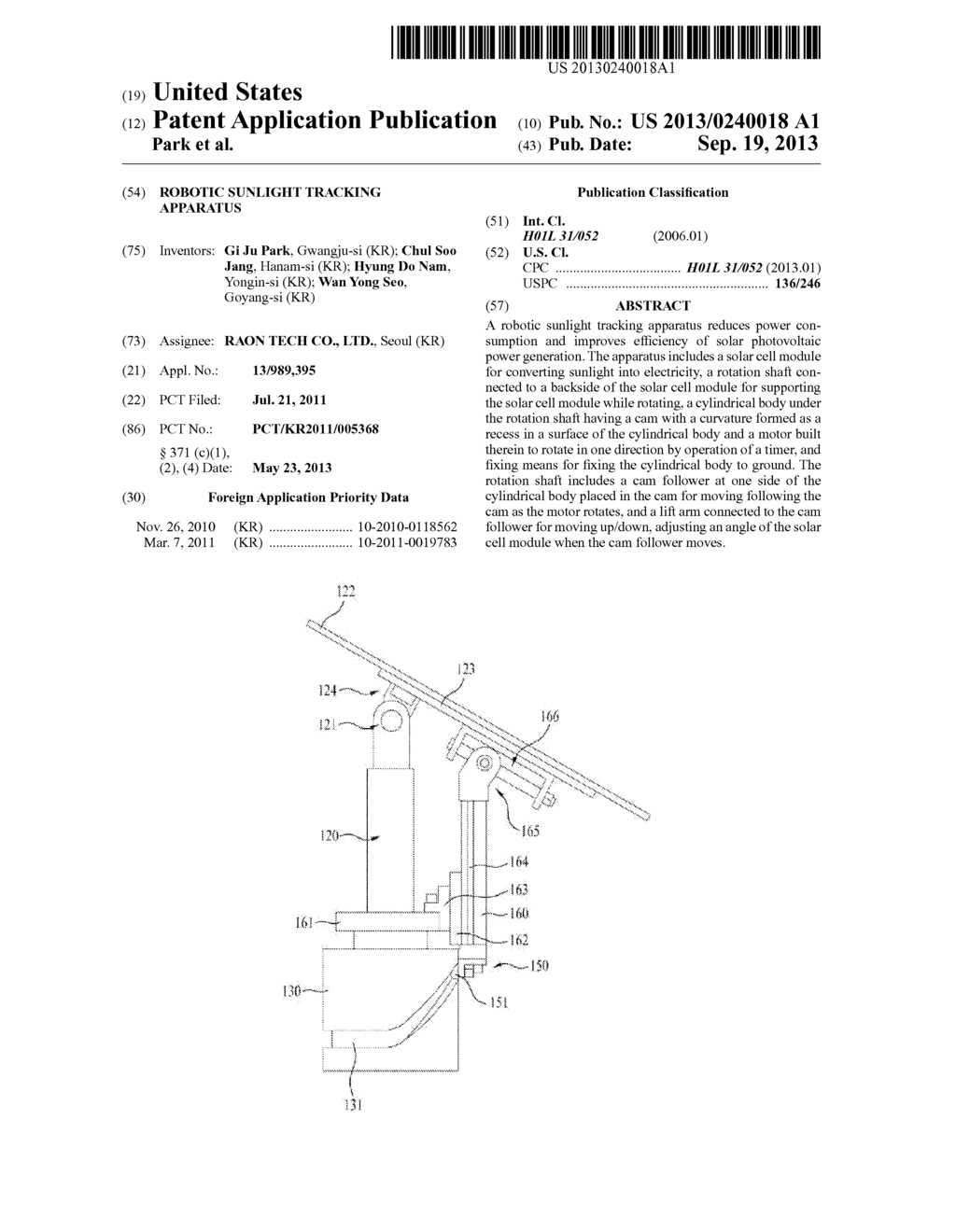 ROBOTIC SUNLIGHT TRACKING APPARATUS - diagram, schematic, and image 01