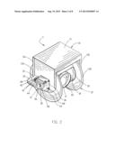 Pre conditioned air duct storage and deployment reel apparatus diagram and image