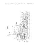 WORK VEHICLE WITH ENGINE MOUNTED REARWARDLY diagram and image