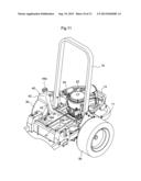 WORK VEHICLE WITH ENGINE MOUNTED REARWARDLY diagram and image