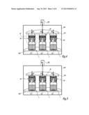 DEVICE FOR STOPPING A CONTAINER, CONTAINER PROVIDED WITH SUCH A DEVICE,     AND METHOD FOR CLOSING A BATCH OF SUCH CONTAINERS diagram and image