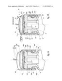 DEVICE FOR STOPPING A CONTAINER, CONTAINER PROVIDED WITH SUCH A DEVICE,     AND METHOD FOR CLOSING A BATCH OF SUCH CONTAINERS diagram and image