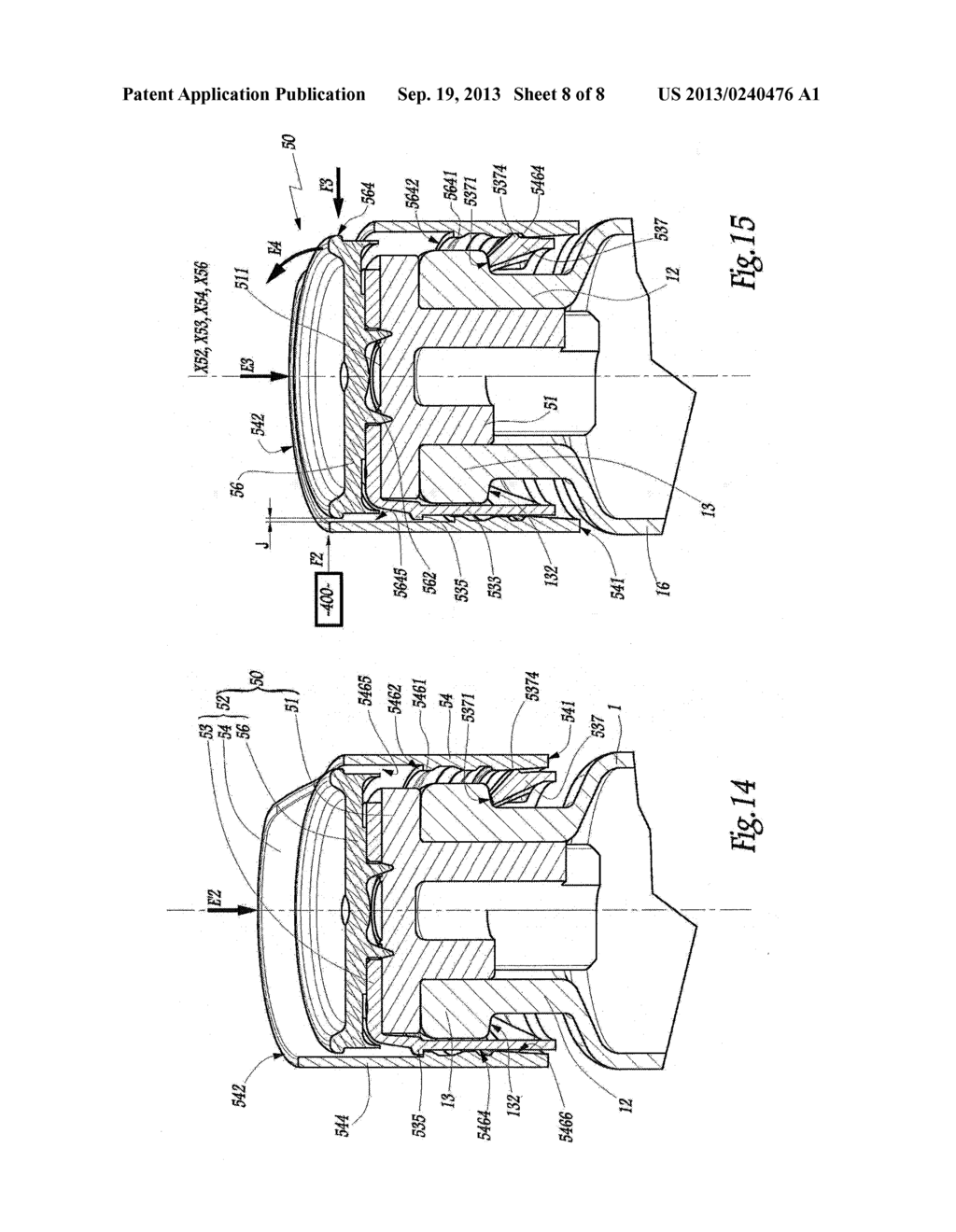 DEVICE FOR STOPPING A CONTAINER, CONTAINER PROVIDED WITH SUCH A DEVICE,     AND METHOD FOR CLOSING A BATCH OF SUCH CONTAINERS - diagram, schematic, and image 09