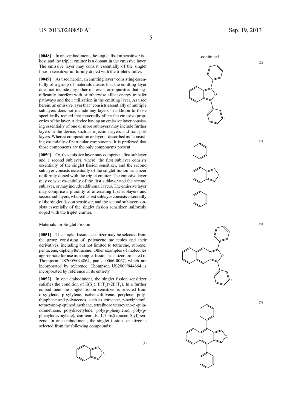 ULTRA-HIGH EFFICIENCY (125%) PHOSPHORESCENT ORGANIC LIGHT EMITTING DIODES     USING SINGLET FISSION - diagram, schematic, and image 12