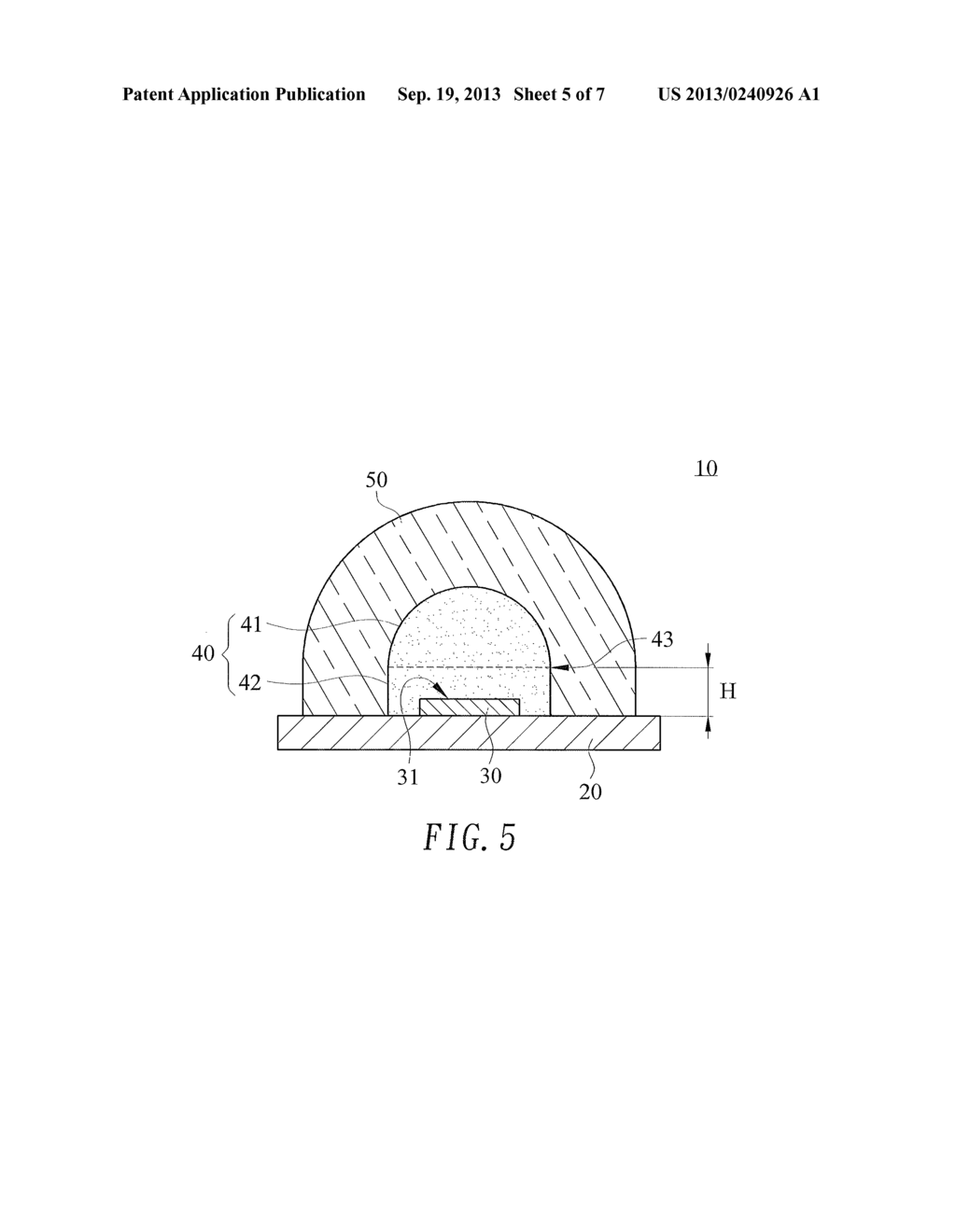 LIGHT-EMITTING DIODE PACKAGING STRUCTURE OF LOW ANGULAR CORRELATED COLOR     TEMPERATURE DEVIATION - diagram, schematic, and image 06