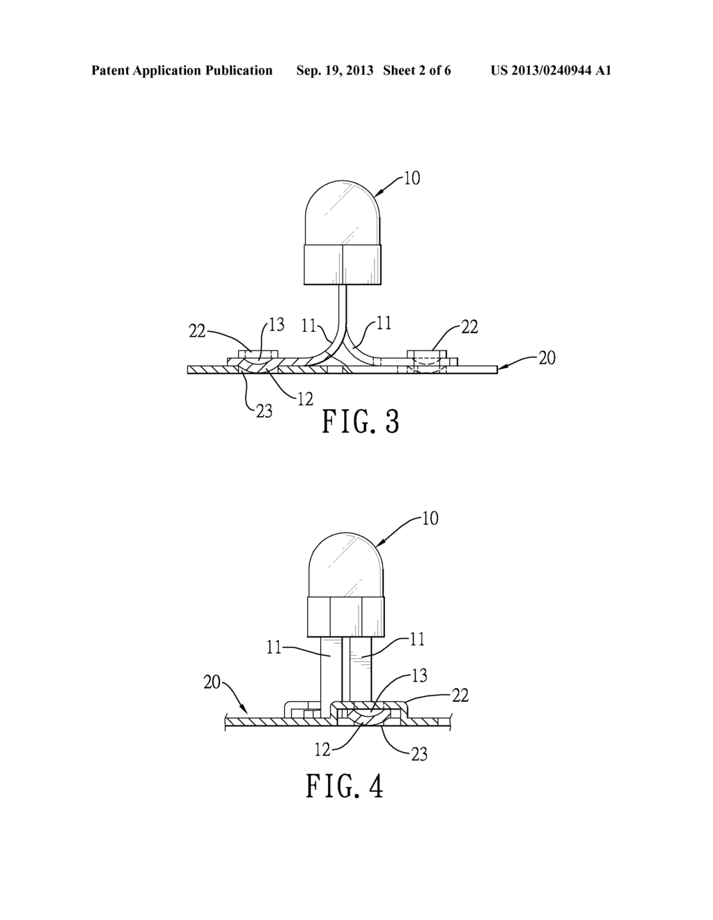 MOUNTING DEVICE FOR A LIGHT EMITTING DIODE - diagram, schematic, and image 03