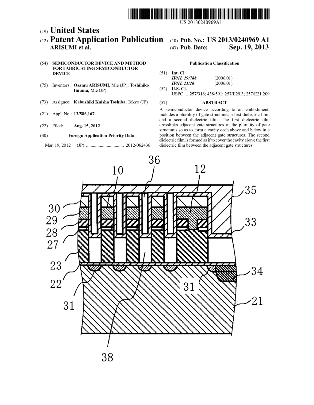 SEMICONDUCTOR DEVICE AND METHOD FOR FABRICATING SEMICONDUCTOR DEVICE - diagram, schematic, and image 01