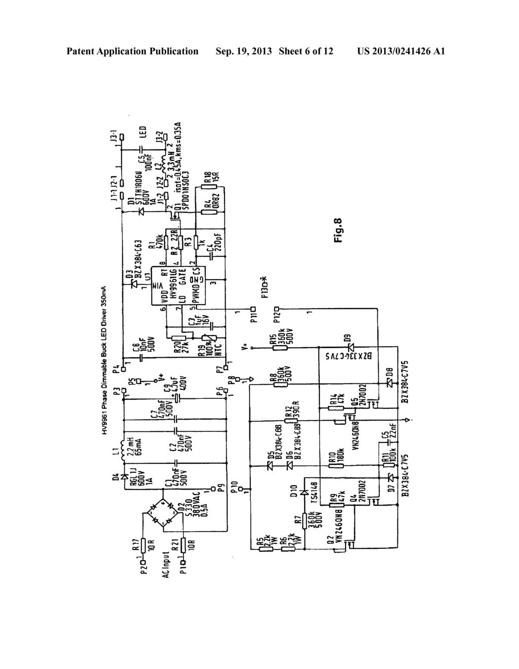 LED LIGHT COMPRISING AN INTEGRATED DRIVER - diagram, schematic, and image 07