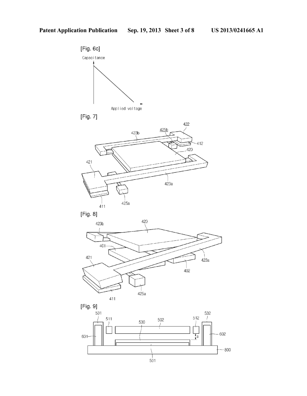 VARIABLE CAPACITOR, IMPEDANCE MATCHING DEVICE, MOBILE TERMINAL THEREOF AND     METHOD FOR MATCHING IMPEDANCE - diagram, schematic, and image 04