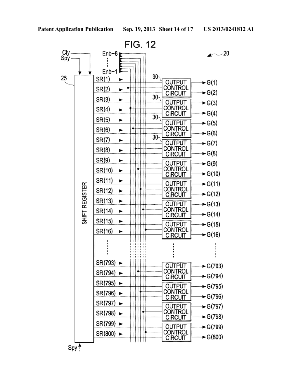 OUTPUT CONTROL CIRCUIT, SCANNING LINE DRIVING CIRCUIT OF ELECTRO-OPTIC     DEVICE, ELECTRO-OPTIC DEVICE AND ELECTRONIC APPARATUS - diagram, schematic, and image 15