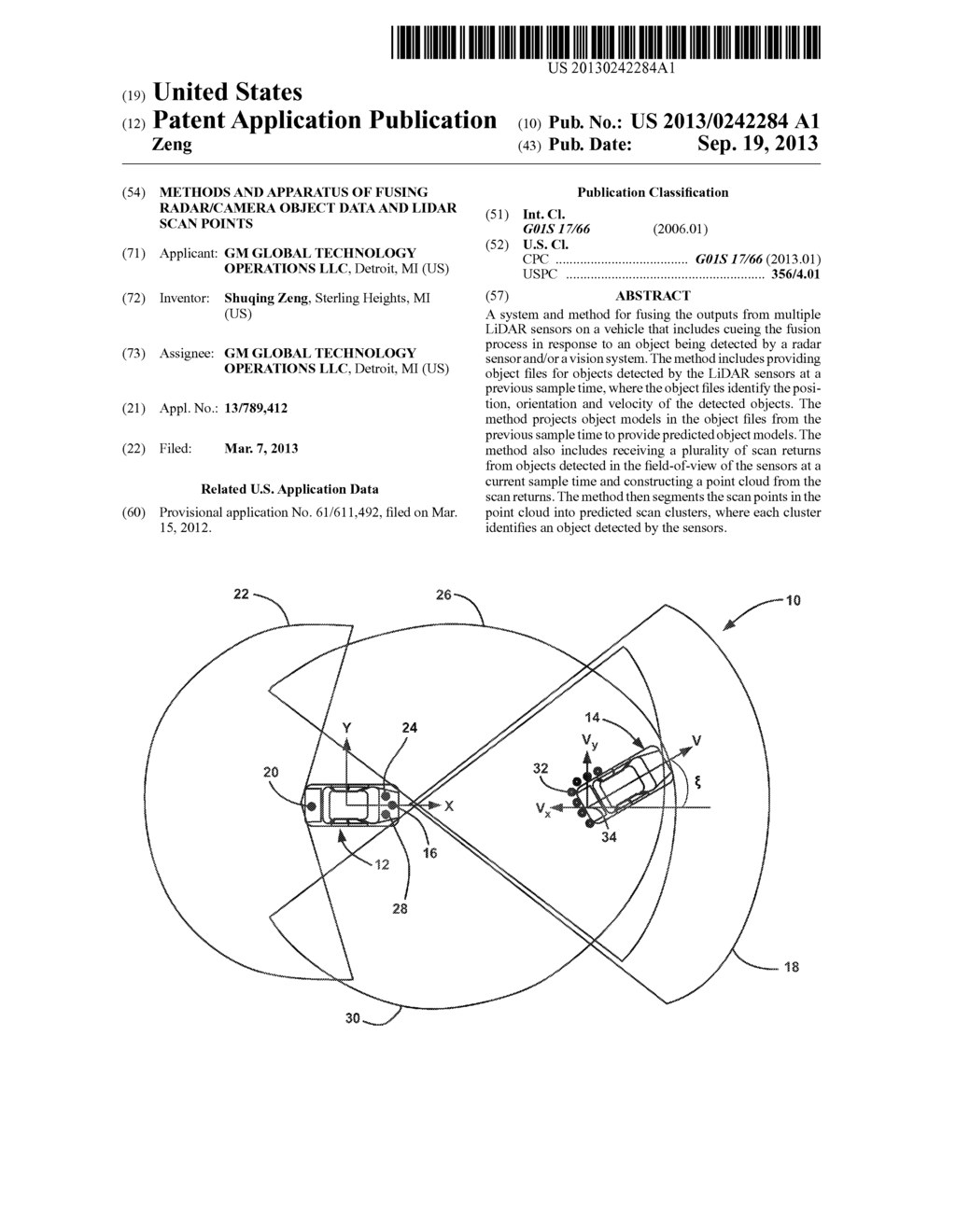 METHODS AND APPARATUS OF FUSING RADAR/CAMERA OBJECT DATA AND LiDAR SCAN     POINTS - diagram, schematic, and image 01