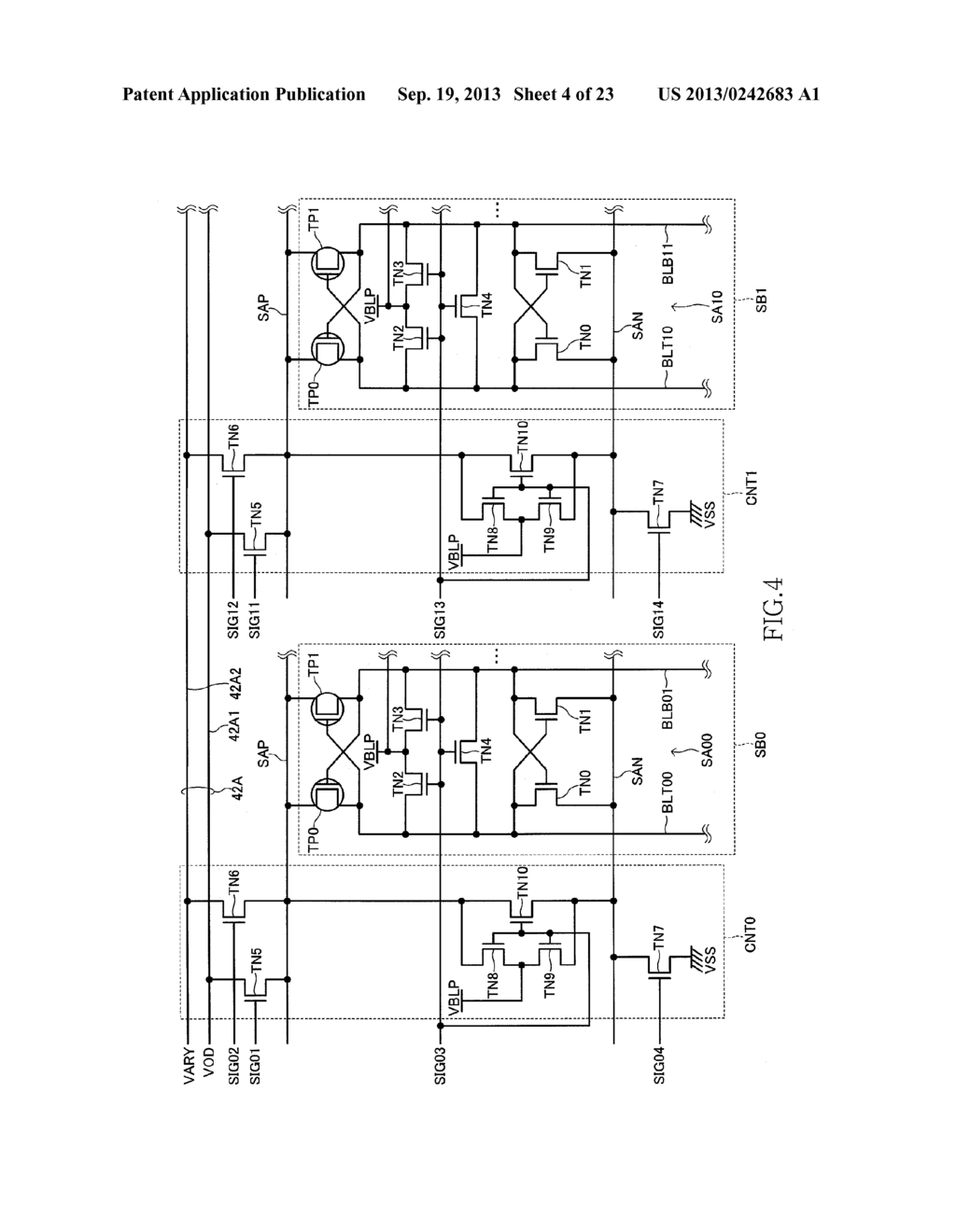 SEMICONDUCTOR DEVICE HAVING COMPENSATION CAPACITORS FOR STABILIZING     OPERATION VOLTAGE - diagram, schematic, and image 05