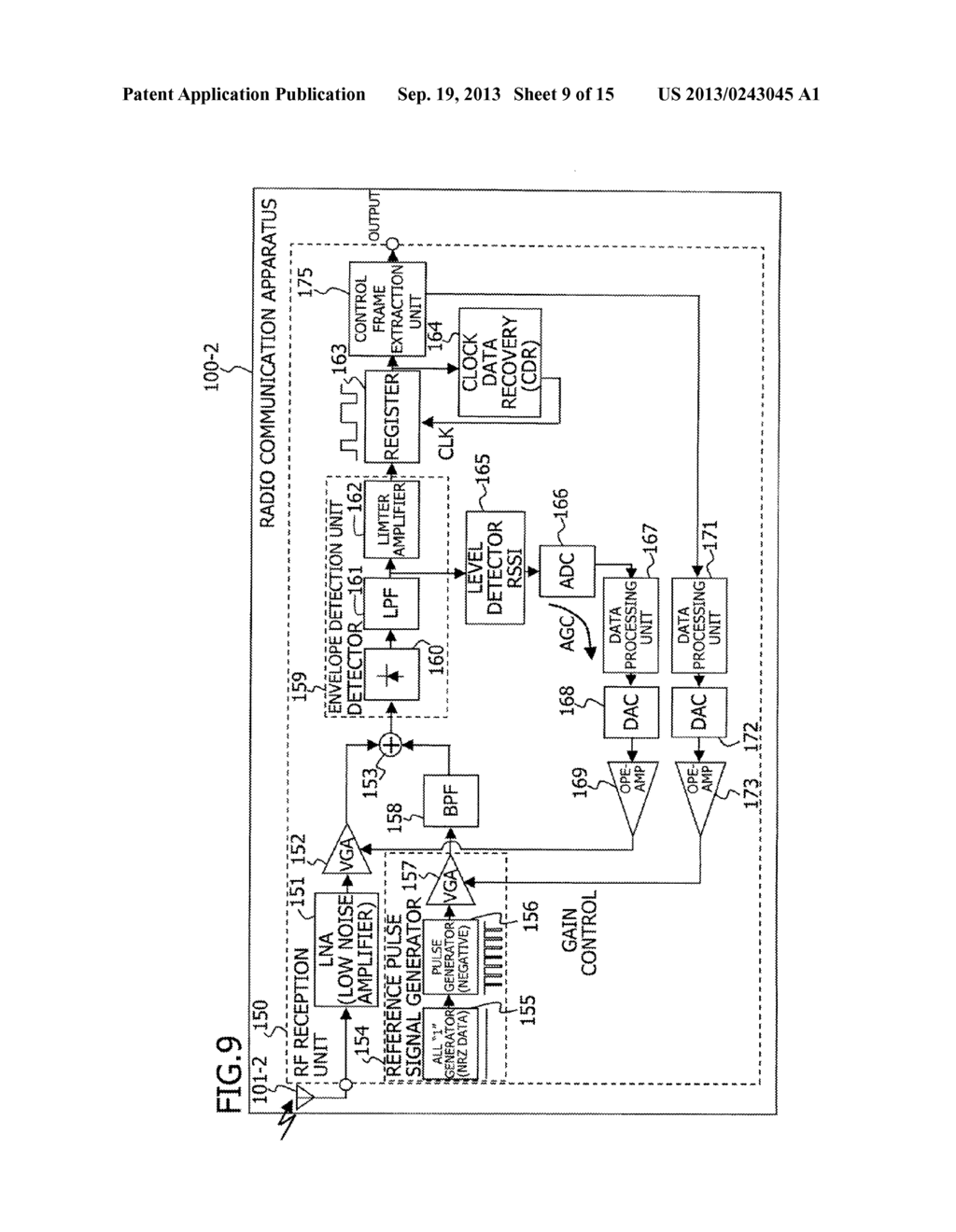 RADIO COMMUNICATION APPARATUS AND PULSE SIGNAL TRANSMISSION METHOD IN     RADIO COMMUNICATION APPARATUS - diagram, schematic, and image 10