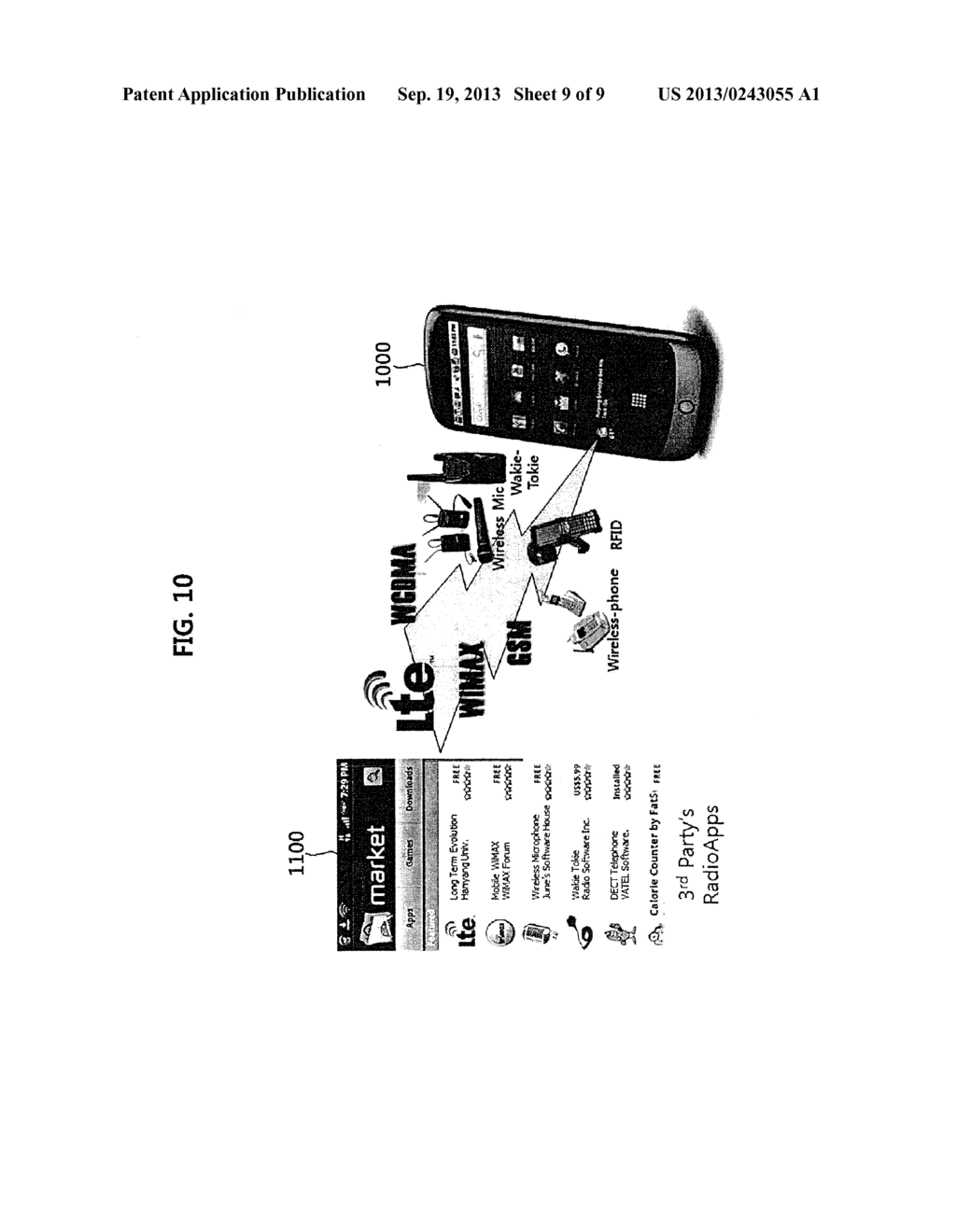 SOFTWARE-DEFINED RADIO TERMINAL DEVICE AND METHOD FOR DISTRIBUTING AND     INSTALLING RADIO APPLICATION - diagram, schematic, and image 10