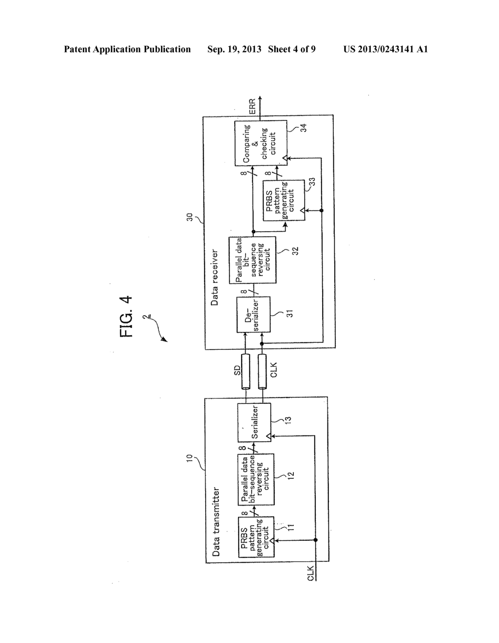 COMMUNICATION SYSTEM, DATA TRANSMITTER, AND DATA RECEIVER CAPABLE OF     DETECTING INCORRECT RECEIPT OF DATA - diagram, schematic, and image 05