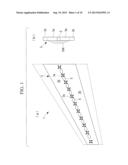 COMPOSITE MATERIAL STRUCTURE, AND AIRCRAFT WING AND FUSELAGE PROVIDED     THEREWITH diagram and image