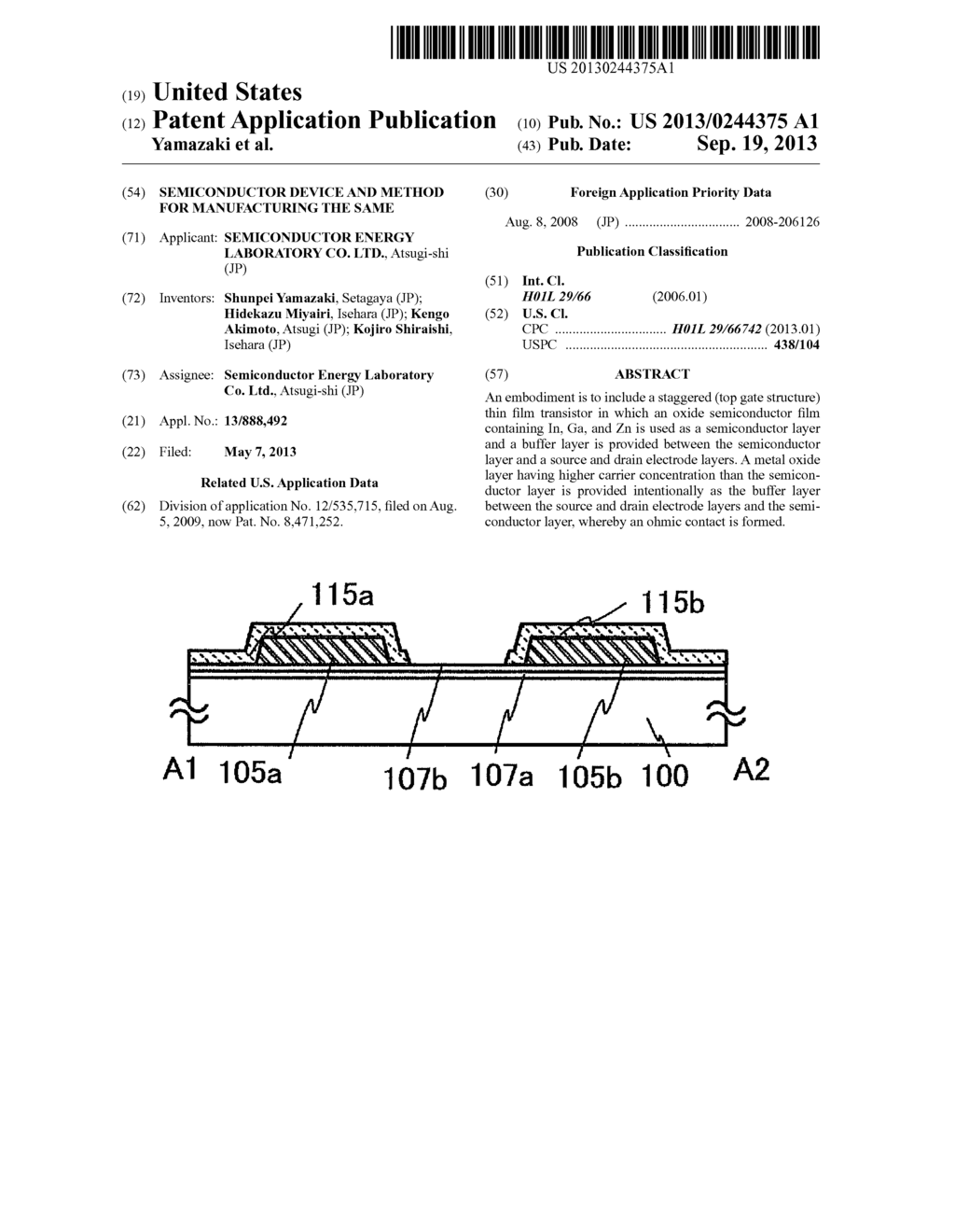 SEMICONDUCTOR DEVICE AND METHOD FOR MANUFACTURING THE SAME - diagram, schematic, and image 01