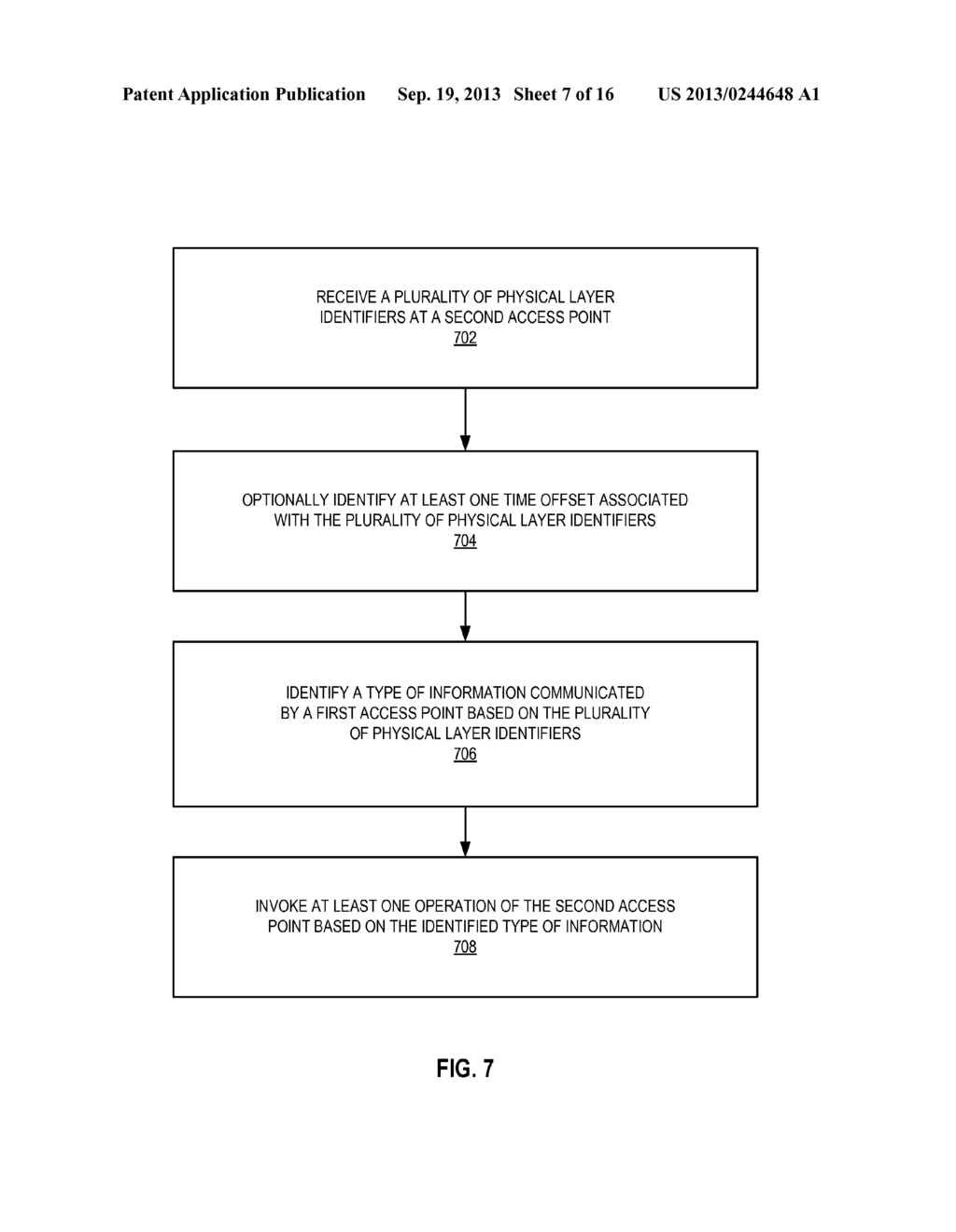 ACCESS POINT COMMUNICATION BASED ON  TRANSMISSION OF MULTIPLE PHYSICAL     LAYER IDENTIFIERS - diagram, schematic, and image 08